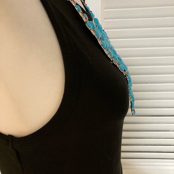 Faux Turquoise Statement Necklace - Picture 5 of 8